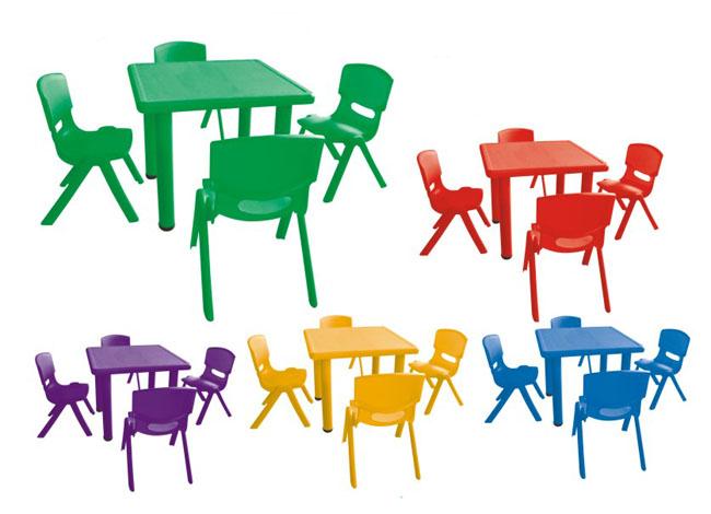 Tabella d'apprendimento quadrata importata di asilo della mobilia di plastica dell'aula