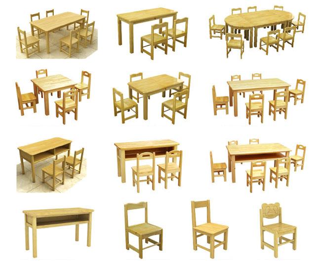 Tabella di legno solida della mobilia dell'aula di asilo per l'apprendimento dei bambini