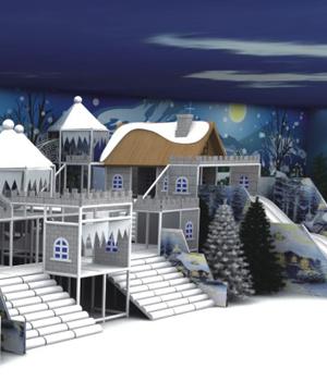 Attrezzatura dell'interno del campo da giuoco di tema del castello della neve per il grande parco ricreativo dell'annuncio pubblicitario dei bambini