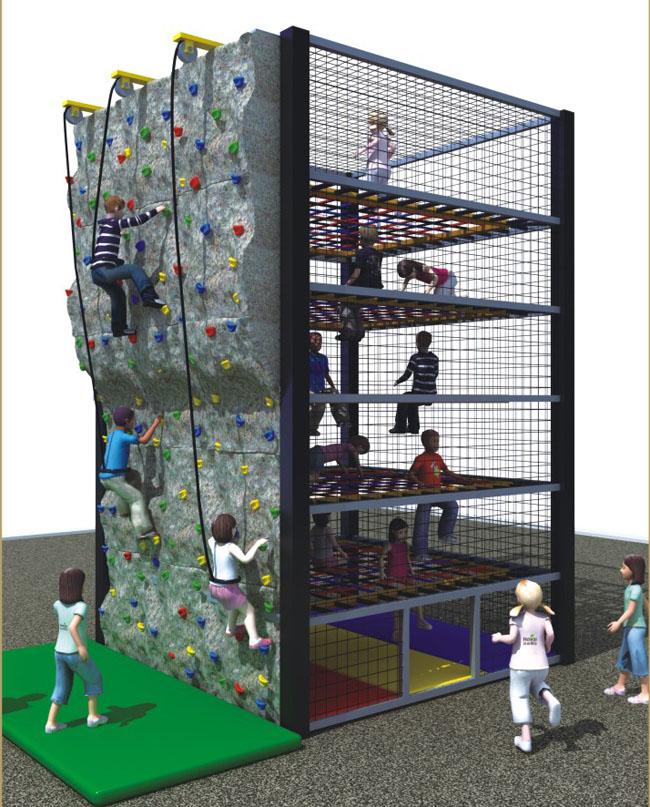 Bambini all'aperto verticali che scalano attrezzatura, strutture di scalata dei bambini per la loro concorrenza