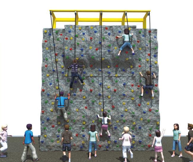 Bambini all'aperto verticali che scalano attrezzatura, strutture di scalata dei bambini per la loro concorrenza